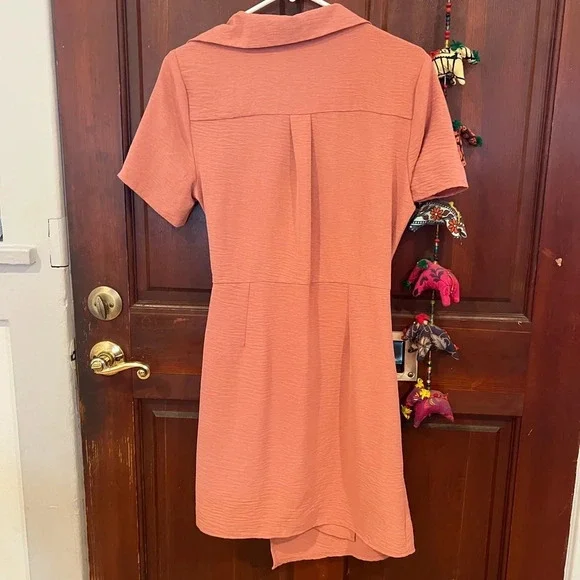 Salmon wrap dress - Picture 4 of 7